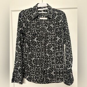 EXPRESS - Black & White Portofino Button Up Shirt